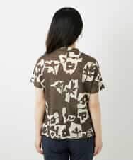 NHKGE51230 GIANNI LO GIUDICE(小さいサイズ)(メゾン ドゥ サンク) [日本製]アイアスポップフラワープリントカットソー カーキ