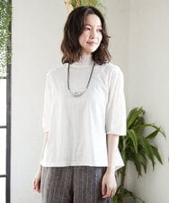 NHKGE52180 GIANNI LO GIUDICE(小さいサイズ)(メゾン ドゥ サンク) [日本製]天竺シルケットカットソー ホワイト