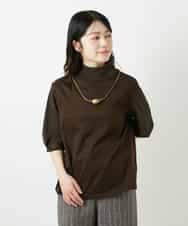 NHKGE52180 GIANNI LO GIUDICE(小さいサイズ)(メゾン ドゥ サンク) [日本製]天竺シルケットカットソー ブラウン