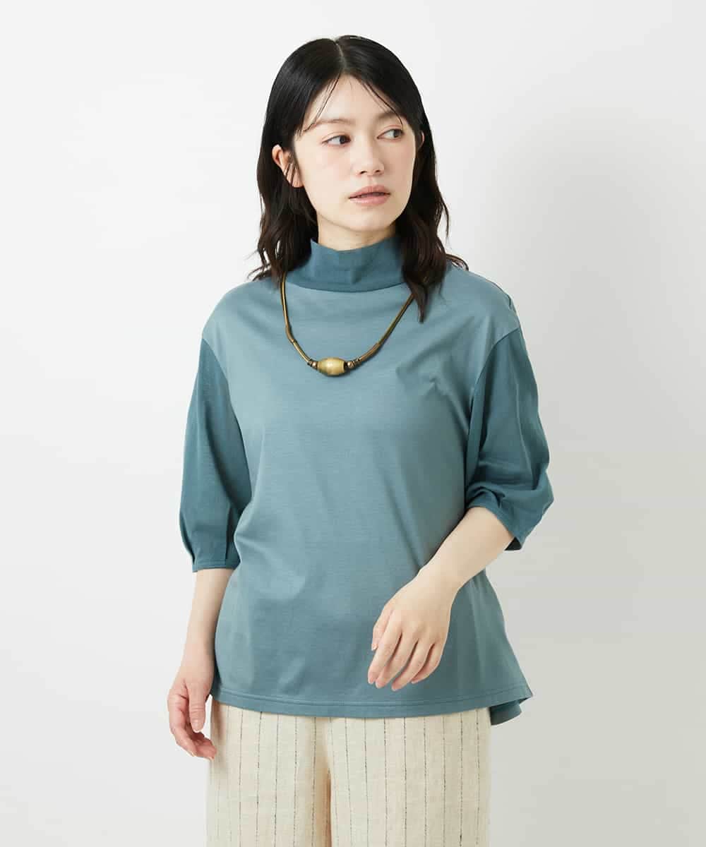 NHKGE52180 GIANNI LO GIUDICE(小さいサイズ)(メゾン ドゥ サンク) [日本製]天竺シルケットカットソー ブラウン