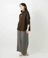 NHKGE52180 GIANNI LO GIUDICE(小さいサイズ)(メゾン ドゥ サンク) [日本製]天竺シルケットカットソー ブラウン