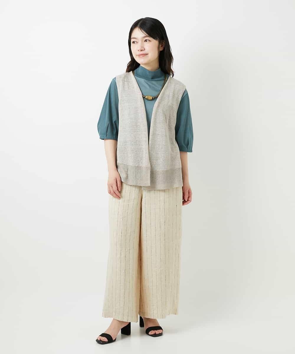 NHKGE52180 GIANNI LO GIUDICE(小さいサイズ)(メゾン ドゥ サンク) [日本製]天竺シルケットカットソー ブラウン