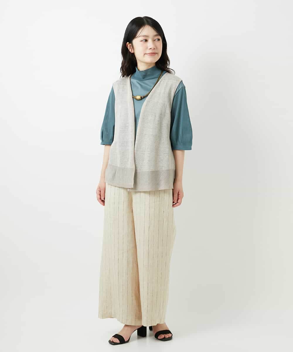 NHKGE52180 GIANNI LO GIUDICE(小さいサイズ)(メゾン ドゥ サンク) [日本製]天竺シルケットカットソー ブラウン