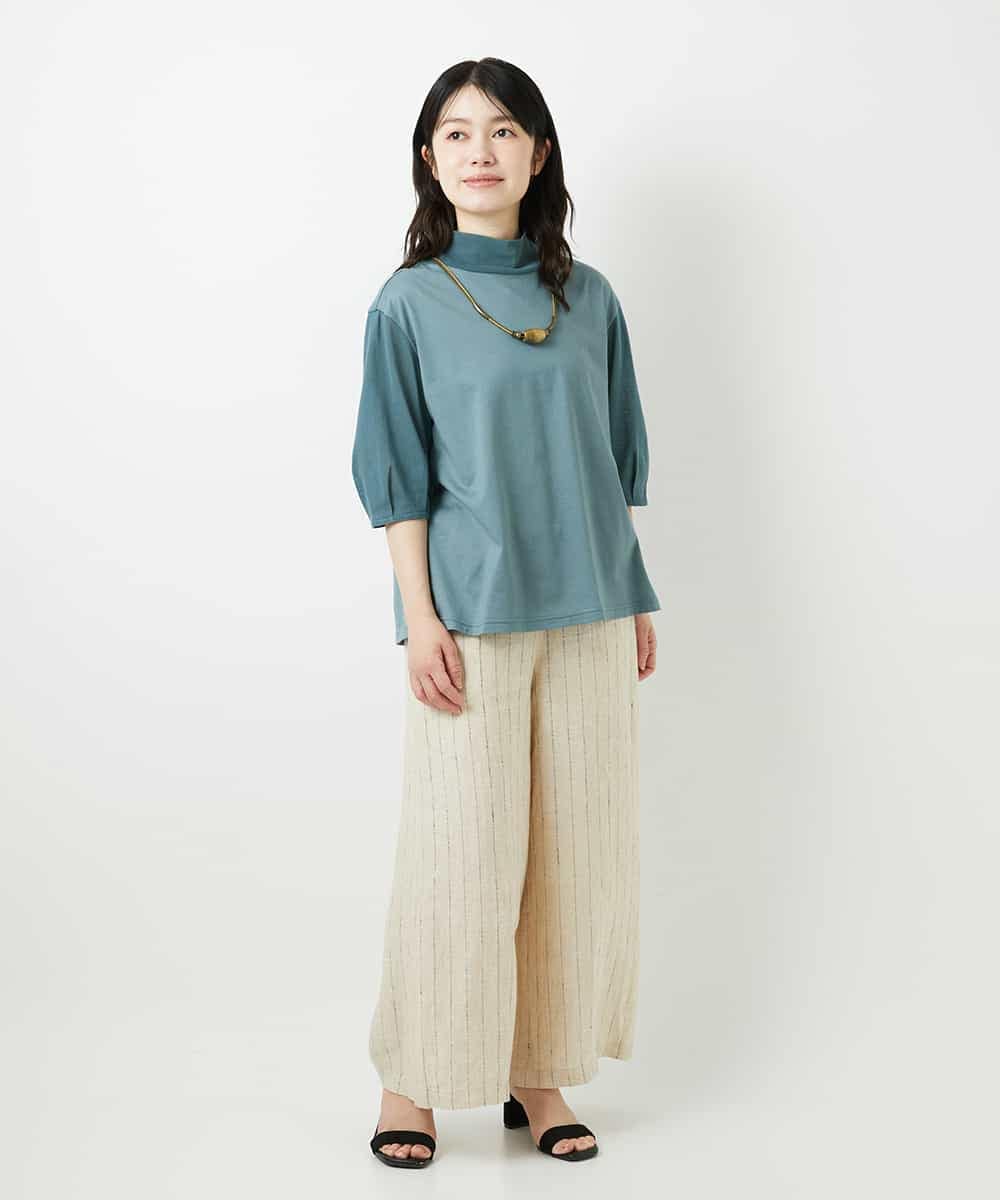 NHKGE52180 GIANNI LO GIUDICE(小さいサイズ)(メゾン ドゥ サンク) [日本製]天竺シルケットカットソー ブラウン