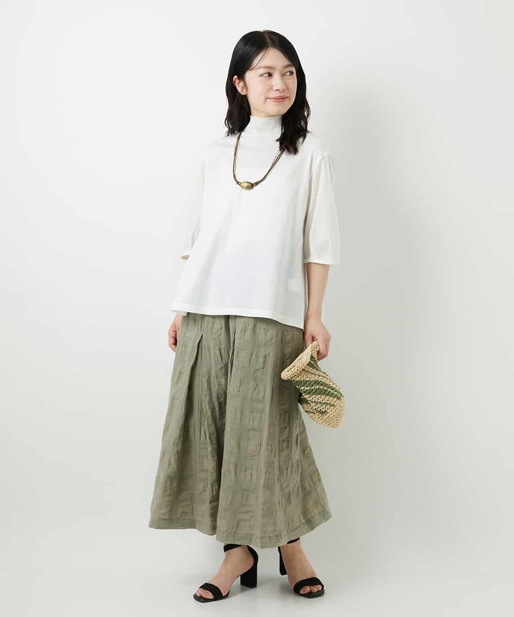 NHKGE52180 GIANNI LO GIUDICE(小さいサイズ)(メゾン ドゥ サンク) [日本製]天竺シルケットカットソー ブラウン