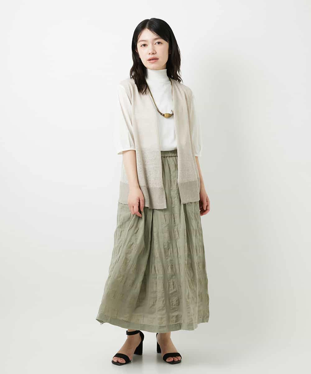 NHKGE52180 GIANNI LO GIUDICE(小さいサイズ)(メゾン ドゥ サンク) [日本製]天竺シルケットカットソー ブラウン