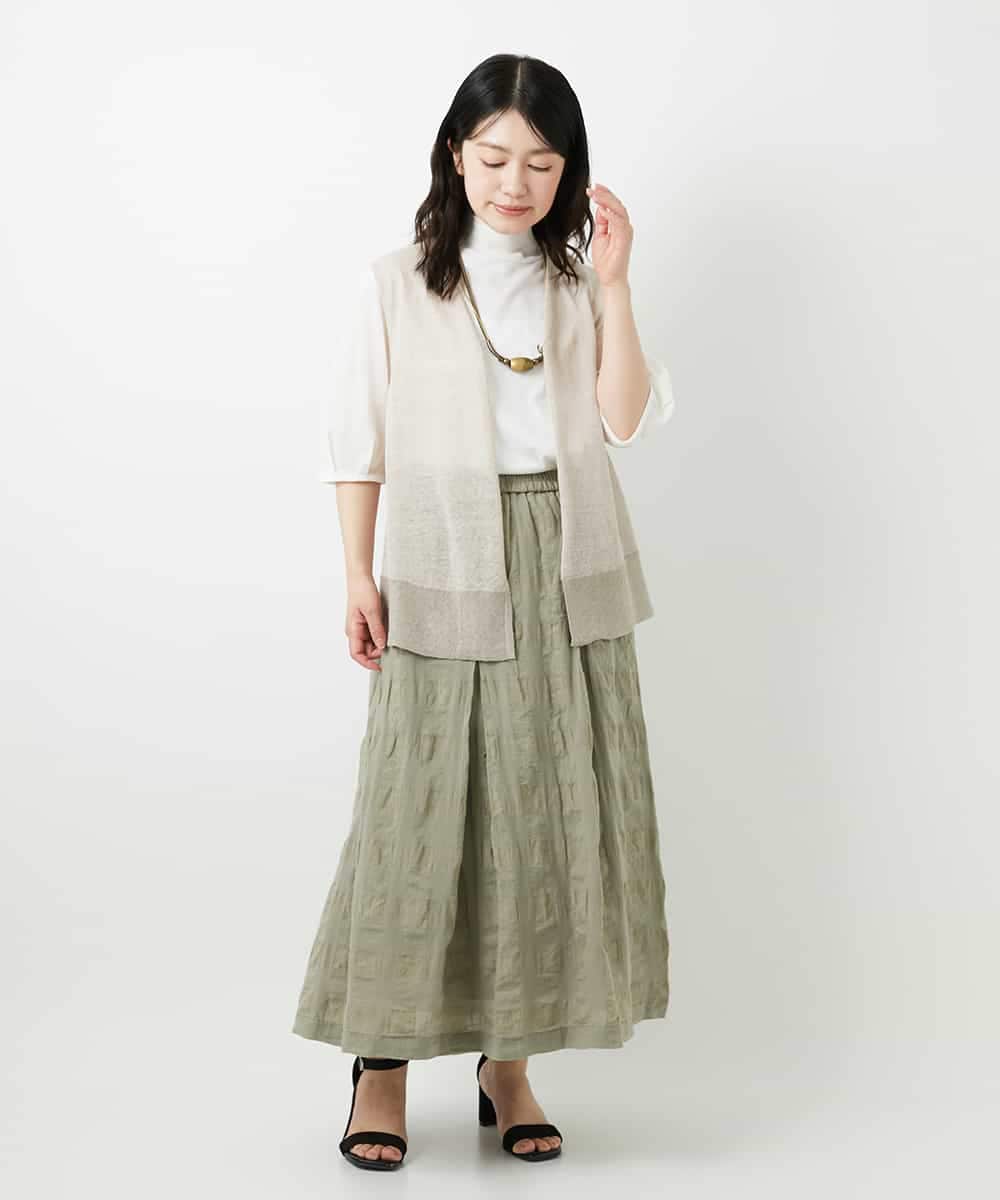 NHKGE52180 GIANNI LO GIUDICE(小さいサイズ)(メゾン ドゥ サンク) [日本製]天竺シルケットカットソー ブラウン