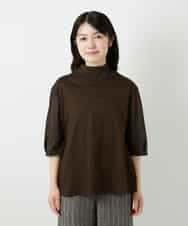 NHKGE52180 GIANNI LO GIUDICE(小さいサイズ)(メゾン ドゥ サンク) [日本製]天竺シルケットカットソー ブラウン