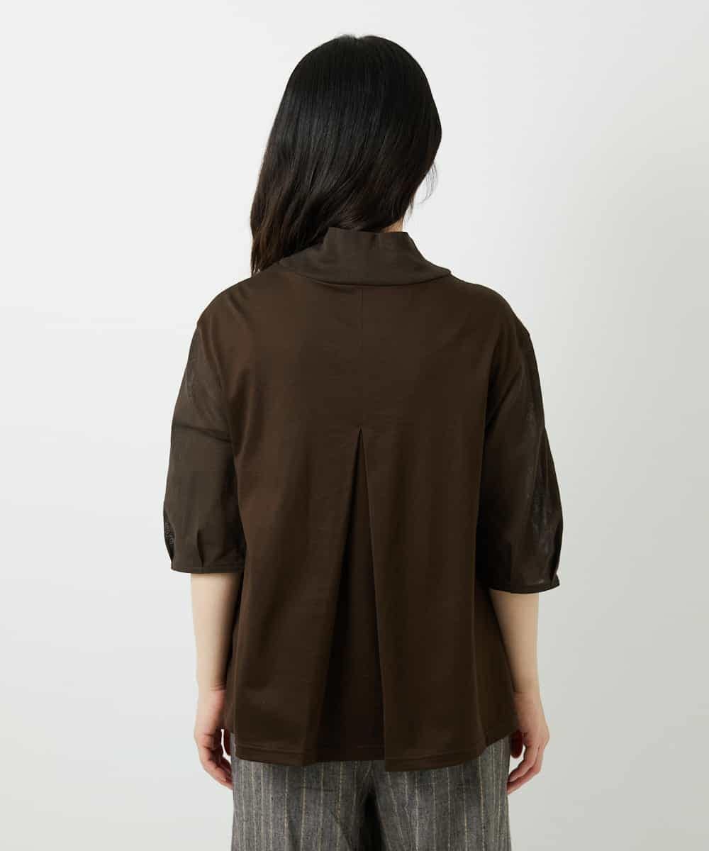 NHKGE52180 GIANNI LO GIUDICE(小さいサイズ)(メゾン ドゥ サンク) [日本製]天竺シルケットカットソー ブラウン