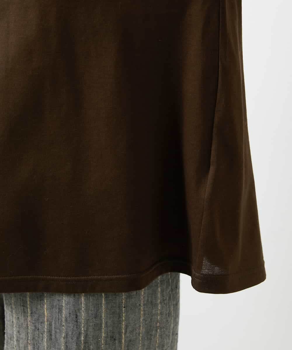 NHKGE52180 GIANNI LO GIUDICE(小さいサイズ)(メゾン ドゥ サンク) [日本製]天竺シルケットカットソー ブラウン