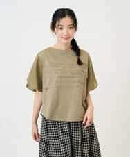 NHKGE53250 GIANNI LO GIUDICE(小さいサイズ)(メゾン ドゥ サンク) [日本製]シルケット天竺カットソー カーキ