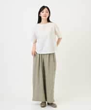 NHKGE53250 GIANNI LO GIUDICE(小さいサイズ)(メゾン ドゥ サンク) [日本製]シルケット天竺カットソー カーキ