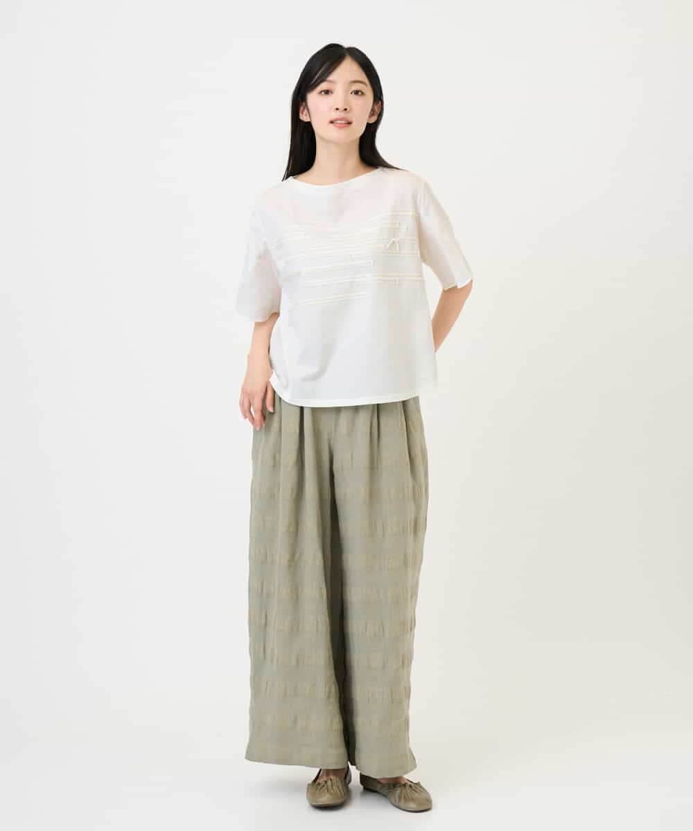 NHKGE53250 GIANNI LO GIUDICE(小さいサイズ)(メゾン ドゥ サンク) [日本製]シルケット天竺カットソー カーキ