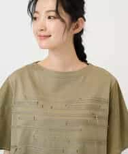 NHKGE53250 GIANNI LO GIUDICE(小さいサイズ)(メゾン ドゥ サンク) [日本製]シルケット天竺カットソー カーキ