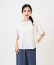 NHKGE53250 GIANNI LO GIUDICE(小さいサイズ)(メゾン ドゥ サンク) [日本製]シルケット天竺カットソー ホワイト