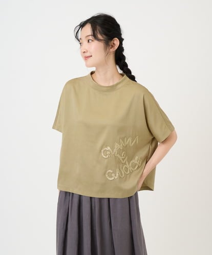 NHKGE55180 GIANNI LO GIUDICE(小さいサイズ) [日本製]クールローレル天竺ロゴカットソー