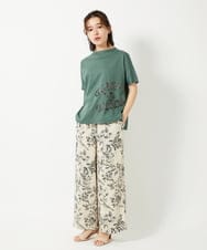 NHKGE55180 GIANNI LO GIUDICE(小さいサイズ)(メゾン ドゥ サンク) [日本製]クールローレル天竺ロゴカットソー グリーン