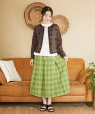 NHKGE55180 GIANNI LO GIUDICE(小さいサイズ)(メゾン ドゥ サンク) [日本製]クールローレル天竺ロゴカットソー グリーン