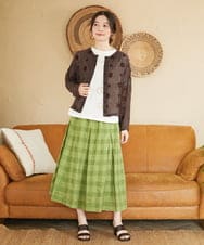 NHKGE55180 GIANNI LO GIUDICE(小さいサイズ)(メゾン ドゥ サンク) [日本製]クールローレル天竺ロゴカットソー グリーン