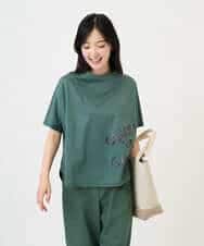 NHKGE55180 GIANNI LO GIUDICE(小さいサイズ)(メゾン ドゥ サンク) [日本製]クールローレル天竺ロゴカットソー ライトブルー