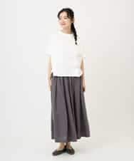 NHKGE55180 GIANNI LO GIUDICE(小さいサイズ)(メゾン ドゥ サンク) [日本製]クールローレル天竺ロゴカットソー ライトブルー