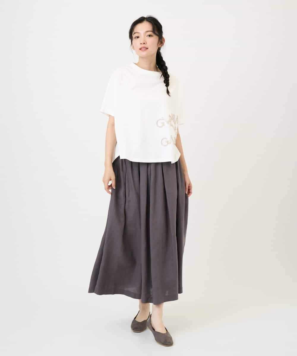 NHKGE55180 GIANNI LO GIUDICE(小さいサイズ)(メゾン ドゥ サンク) [日本製]クールローレル天竺ロゴカットソー ライトブルー