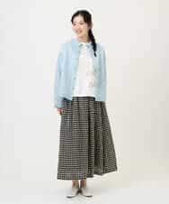 NHKGE55180 GIANNI LO GIUDICE(小さいサイズ)(メゾン ドゥ サンク) [日本製]クールローレル天竺ロゴカットソー ライトブルー