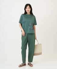 NHKGE55180 GIANNI LO GIUDICE(小さいサイズ)(メゾン ドゥ サンク) [日本製]クールローレル天竺ロゴカットソー ライトブルー