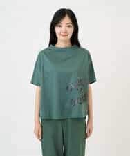 NHKGE55180 GIANNI LO GIUDICE(小さいサイズ)(メゾン ドゥ サンク) [日本製]クールローレル天竺ロゴカットソー ライトブルー