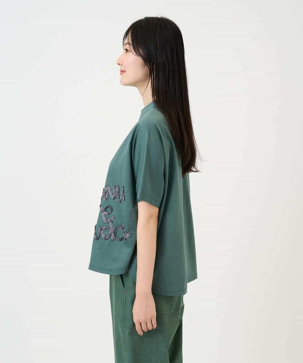 NHKGE55180 GIANNI LO GIUDICE(小さいサイズ)(メゾン ドゥ サンク) [日本製]クールローレル天竺ロゴカットソー ライトブルー