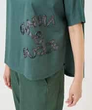 NHKGE55180 GIANNI LO GIUDICE(小さいサイズ)(メゾン ドゥ サンク) [日本製]クールローレル天竺ロゴカットソー ライトブルー