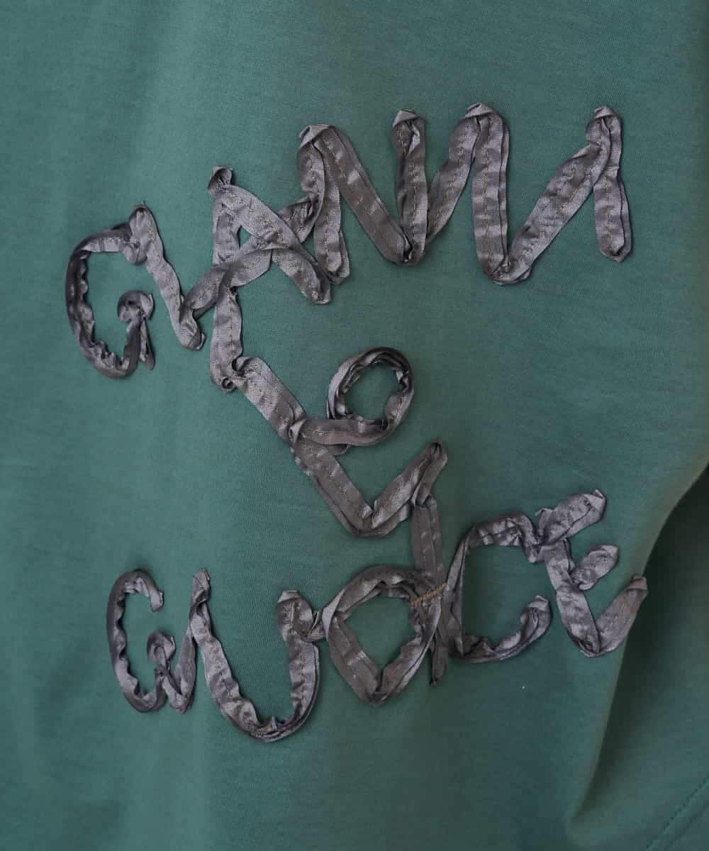 NHKGE55180 GIANNI LO GIUDICE(小さいサイズ)(メゾン ドゥ サンク) [日本製]クールローレル天竺ロゴカットソー ライトブルー