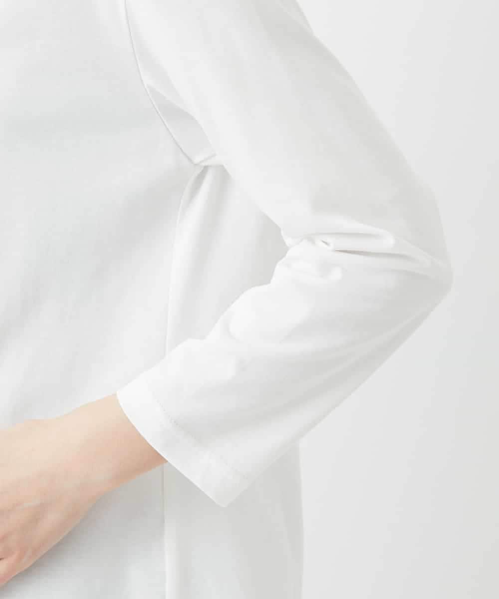 NHKGF34180 GIANNI LO GIUDICE(小さいサイズ)(メゾン ドゥ サンク) [日本製]ハイゲージ天竺カットソー ホワイト