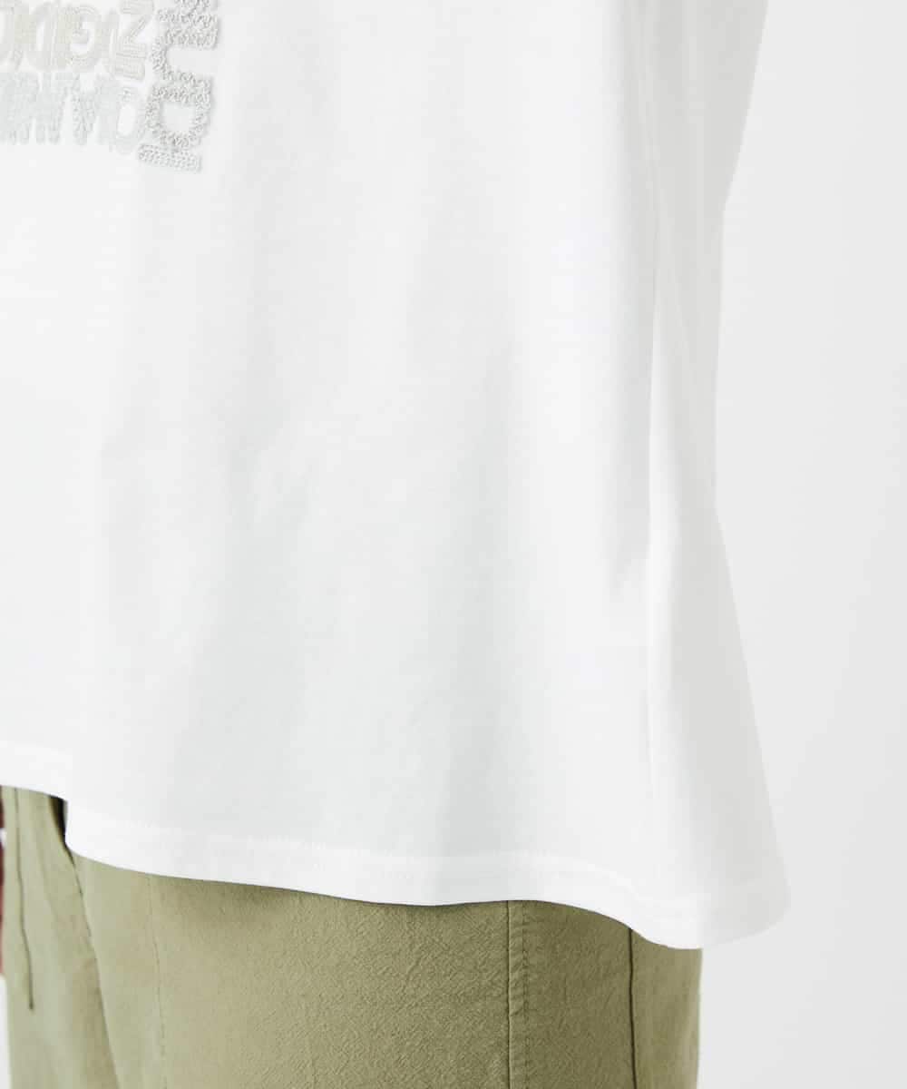 NHKGF34180 GIANNI LO GIUDICE(小さいサイズ)(メゾン ドゥ サンク) [日本製]ハイゲージ天竺カットソー ホワイト