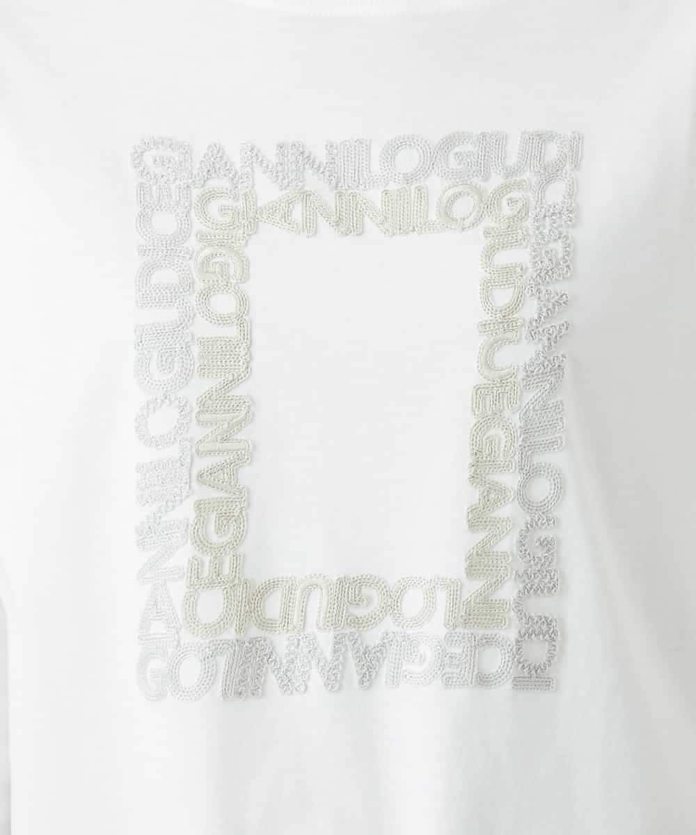 NHKGF34180 GIANNI LO GIUDICE(小さいサイズ)(メゾン ドゥ サンク) [日本製]ハイゲージ天竺カットソー ホワイト