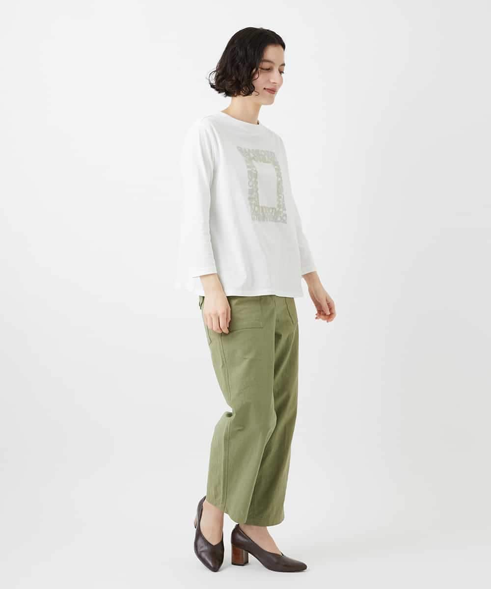 NHKGF34180 GIANNI LO GIUDICE(小さいサイズ)(メゾン ドゥ サンク) [日本製]ハイゲージ天竺カットソー ホワイト