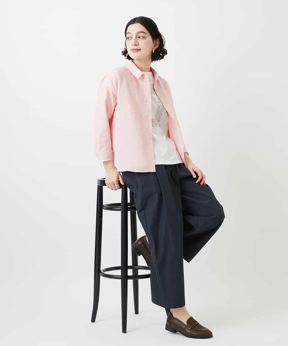 NHKGF34180 GIANNI LO GIUDICE(小さいサイズ)(メゾン ドゥ サンク) [日本製]ハイゲージ天竺カットソー ホワイト