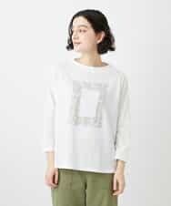 NHKGF34180 GIANNI LO GIUDICE(小さいサイズ)(メゾン ドゥ サンク) [日本製]ハイゲージ天竺カットソー ホワイト