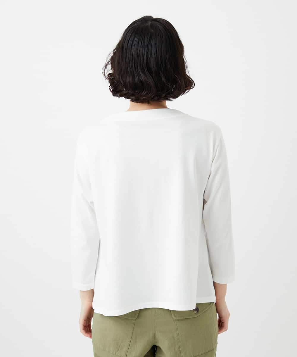 NHKGF34180 GIANNI LO GIUDICE(小さいサイズ)(メゾン ドゥ サンク) [日本製]ハイゲージ天竺カットソー ホワイト