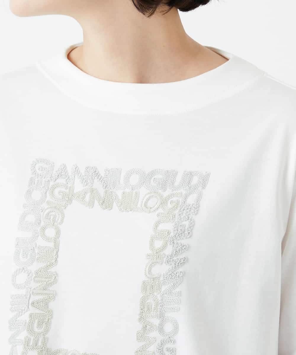 NHKGF34180 GIANNI LO GIUDICE(小さいサイズ)(メゾン ドゥ サンク) [日本製]ハイゲージ天竺カットソー ホワイト