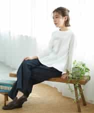 NHKGF34180 GIANNI LO GIUDICE(小さいサイズ)(メゾン ドゥ サンク) [日本製]ハイゲージ天竺カットソー ホワイト