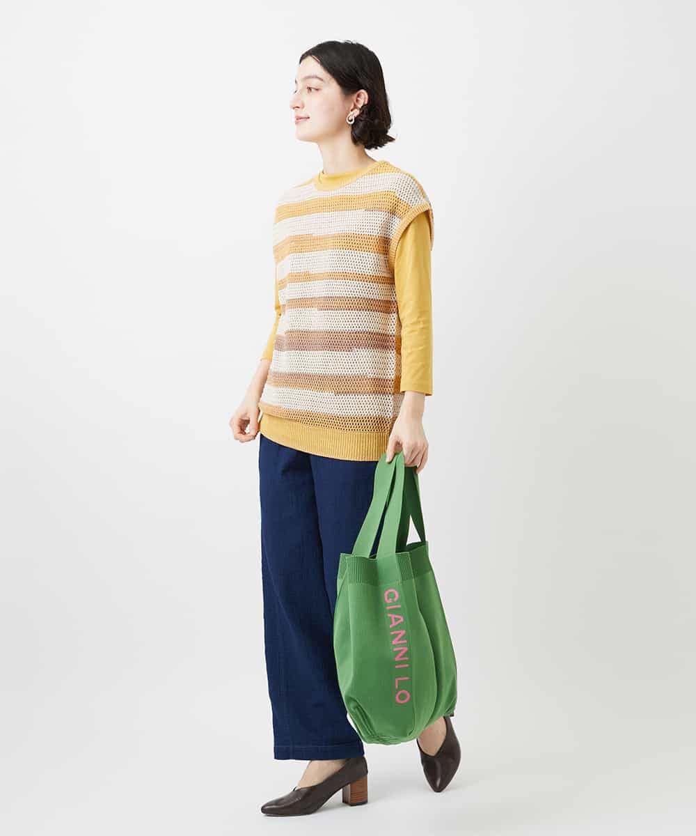 NHKGF34180 GIANNI LO GIUDICE(小さいサイズ)(メゾン ドゥ サンク) [日本製]ハイゲージ天竺カットソー ホワイト