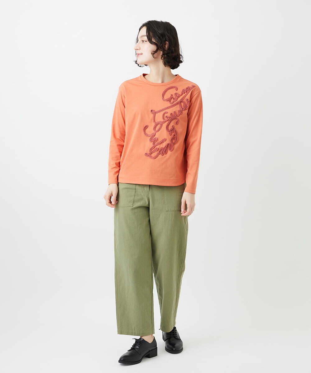 NHKGF35180 GIANNI LO GIUDICE(小さいサイズ)(メゾン ドゥ サンク) [日本製]サイロコンパクトハイゲージ天竺カットソー ブルーグリーン
