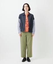 NHKGF35180 GIANNI LO GIUDICE(小さいサイズ)(メゾン ドゥ サンク) [日本製]サイロコンパクトハイゲージ天竺カットソー ブルーグリーン