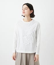 NHKGF35180 GIANNI LO GIUDICE(小さいサイズ)(メゾン ドゥ サンク) [日本製]サイロコンパクトハイゲージ天竺カットソー ブルーグリーン