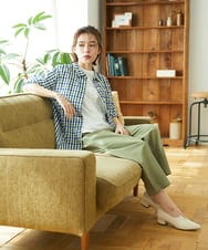 NHKGF35180 GIANNI LO GIUDICE(小さいサイズ)(メゾン ドゥ サンク) [日本製]サイロコンパクトハイゲージ天竺カットソー ブルーグリーン