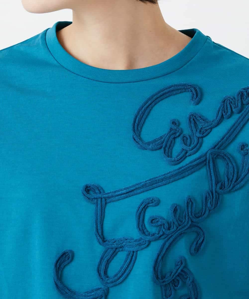 NHKGF35180 GIANNI LO GIUDICE(小さいサイズ)(メゾン ドゥ サンク) [日本製]サイロコンパクトハイゲージ天竺カットソー ブルーグリーン