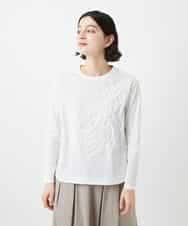 NHKGF35180 GIANNI LO GIUDICE(小さいサイズ)(メゾン ドゥ サンク) [日本製]サイロコンパクトハイゲージ天竺カットソー ホワイト