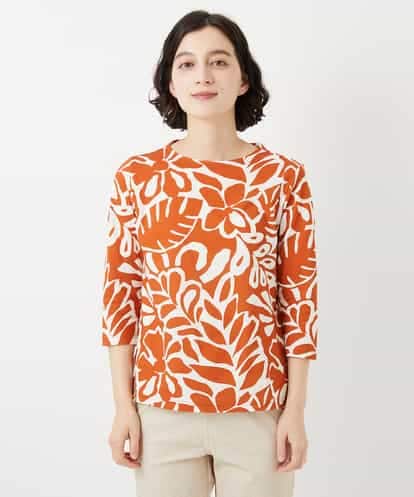 NHKGF49200 GIANNI LO GIUDICE(小さいサイズ) [日本製]ボタニカルフワラープリントカットソー