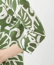 NHKGF49200 GIANNI LO GIUDICE(小さいサイズ)(メゾン ドゥ サンク) [日本製]ボタニカルフワラープリントカットソー グリーン